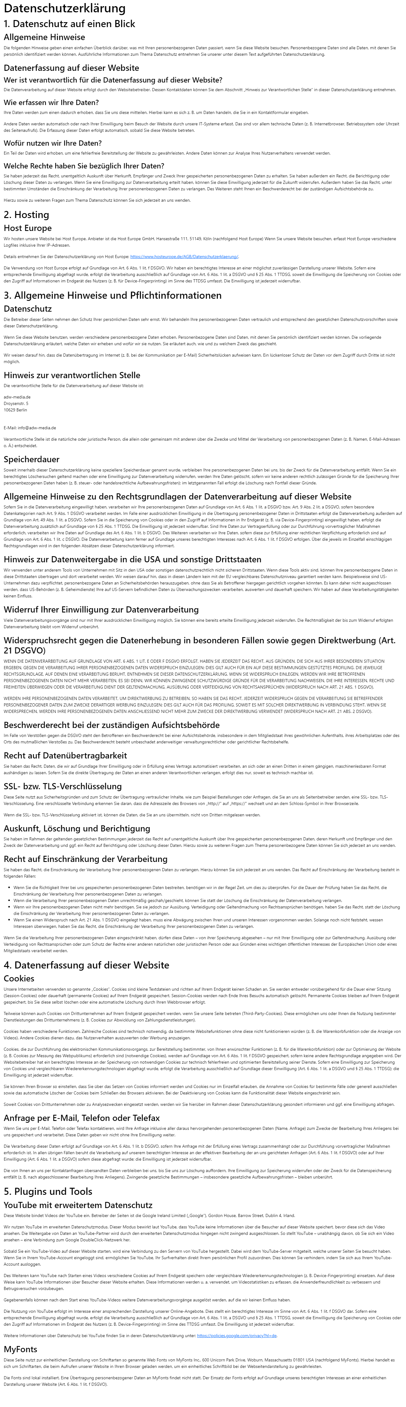 datenschutz